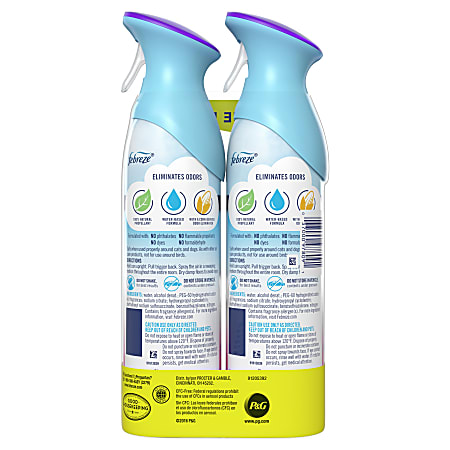 Febreze Odor-Fighting Air Freshener, with Gain Moonlight Breeze Scent, Pack  of 2, 8.8 fl oz each
