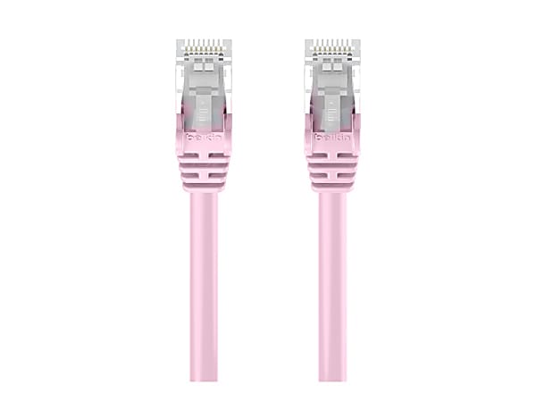 Belkin High Performance - Patch cable - RJ-45 (M) to RJ-45 (M) - 20 ft - UTP - CAT 6 - molded, snagless - pink -  - A3L98020PNKS