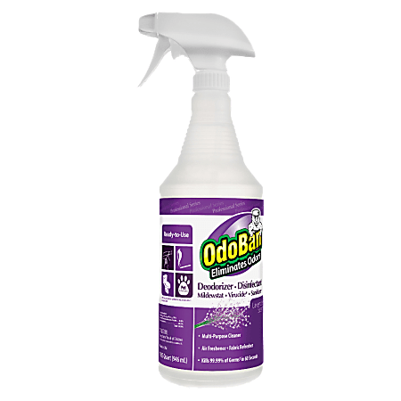 OdoBan® Multi-Purpose Deodorizer & Disinfectant Spray, Lavender Scent, 32 Oz Bottle