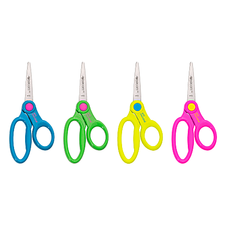 Westcott Student Scissors with Anti Microbial Protection 7 Pointed Assorted  Colors - Office Depot