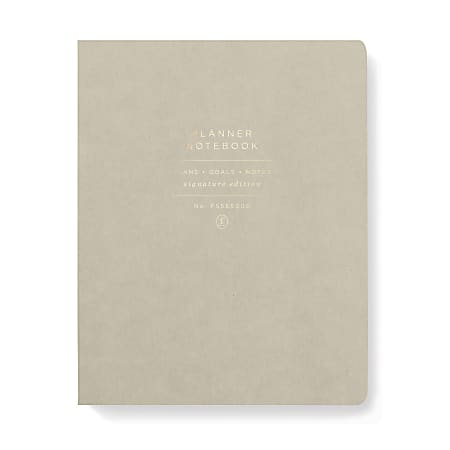 Fringe Studio Non-Dated Weekly Planner, 7-1/2" x 9-1/2", Gray