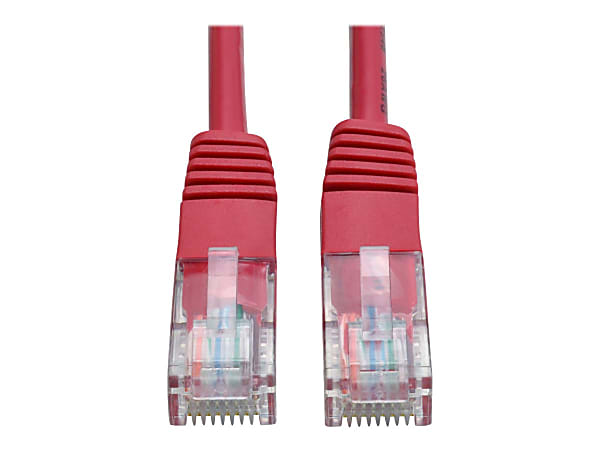 Eaton Tripp Lite Series Cat5e 350 MHz Molded (UTP) Ethernet Cable (RJ45 M/M), PoE - Red, 10 ft. (3.05 m) - Patch cable - RJ-45 (M) to RJ-45 (M) - 10 ft - UTP - CAT 5e - molded, stranded - red
