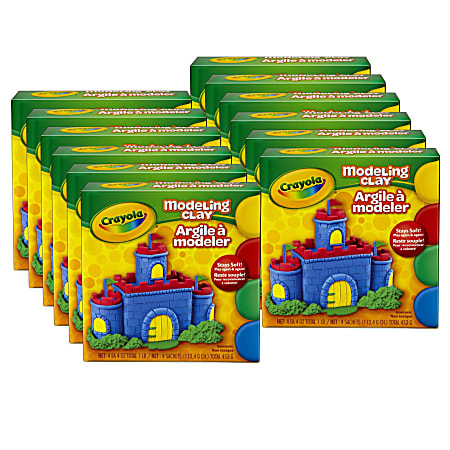 Crayola Modeling Clay Assorted Colors 1 Lb Set Of 12 Boxes