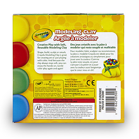 Crayola Modeling Clay Assorted Colors 1 Lb Set Of 12 Boxes - Office Depot
