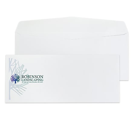 Custom #10, Full-Color, Standard Business Envelopes, 4-1/8" x 9-1/2", White Wove, Box Of 250