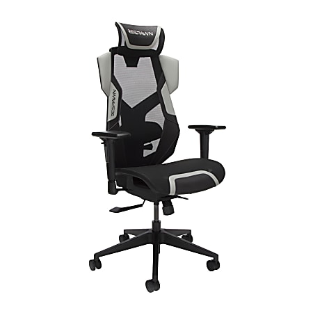 RESPAWN FLEXX Mesh Gaming Chair With Lumbar Support, Gray, RSPPRMB03GRY