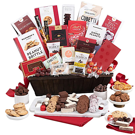 Gourmet Gift Baskets Christmas Chocolates Gift Basket Set, Set Of 18 Pieces