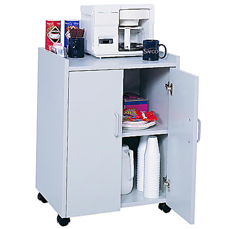 Safco® Mobile Refreshment Center, 31"H x 23"W x 18"D, Gray