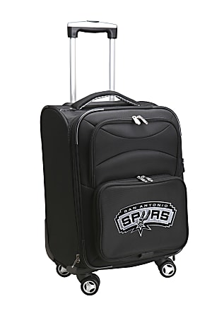 Denco ABS Upright Rolling Carry-On Luggage, 21"H x 13"W x 9"D, San Antonio Spurs, Black