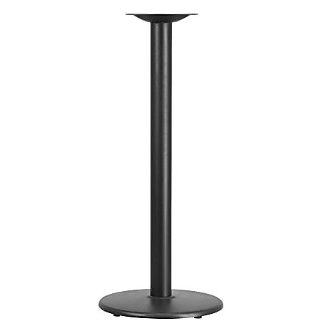 Flash Furniture Round Restaurant Table Base With Bar Height Column, 42"H x 18"W x 18"D, Black