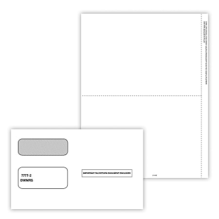 ComplyRight™ 1099 Tax Forms Set, Blank Forms with Envelopes, 2-Up, 8-1/2" x 11", Pack Of 50