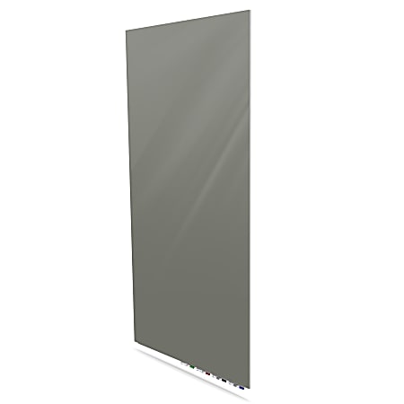 Ghent Aria Low-Profile Magnetic Glass Whiteboard, 120" x 48", Smoke