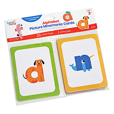 Hand2Mind Picture Mnemonic Card Set, Multicolor, Grades Pre-K – 1