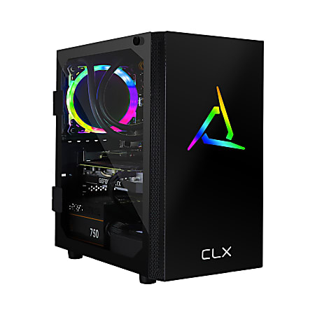 CLX SET TGMSETRTH0A11BM Liquid-Cooled Gaming Desktop PC, Intel® Core™ i7, 32GB Memory, 3TB Hard Drive/480GB Solid State Drive, Windows® 10 Home