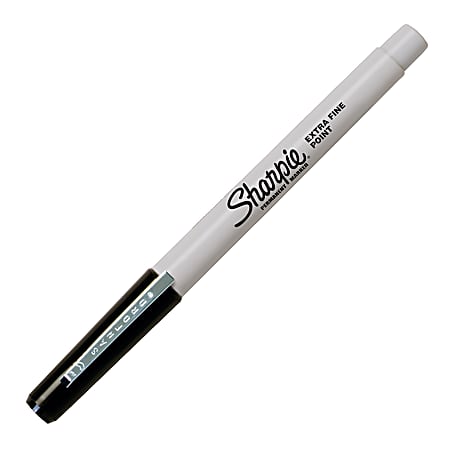 Sharpie® Extra-Fine-Point Permanent Markers, Black, Box Of 12