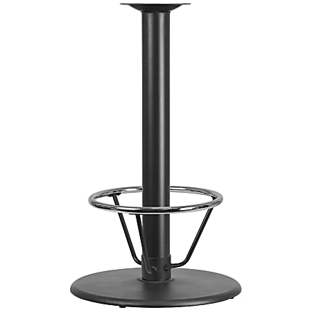 Flash Furniture Round Restaurant Table Base With 4''-Diameter Bar-Height Column And Foot Ring, 42"H x 24"W x 24"D, Black