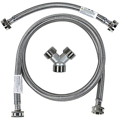 Certified Appliance Accessories® Braided Stainless Steel Steam Dryer Installation Kit, Silver, STMKIT4