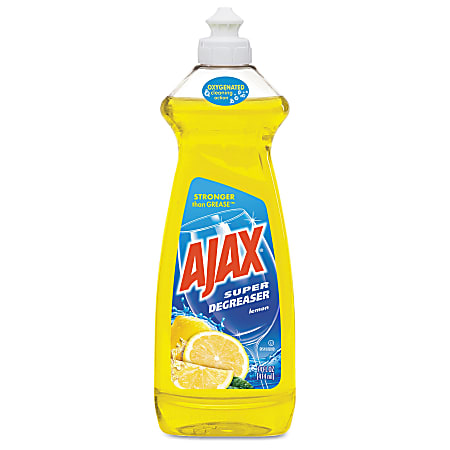 Ajax® Dishwashing Detergent, Lemon Scent, 28 Oz Bottle, Case Of 9