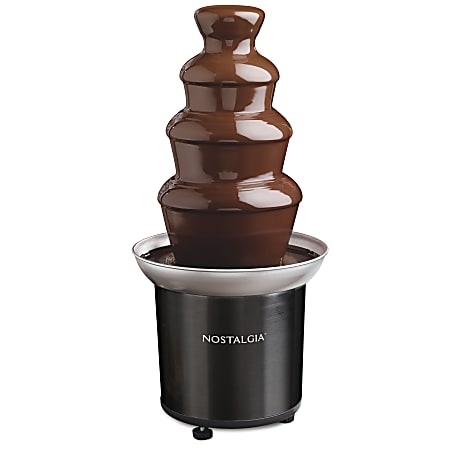 Nostalgia CFF990BS 4-Tier Stainless Steel Chocolate Fondue Fountain, Silver