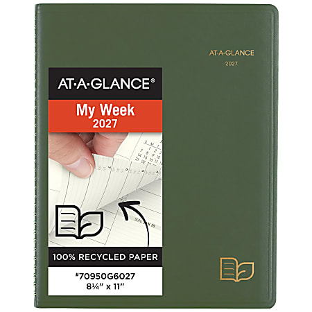 AT-A-GLANCE® Recycled Weekly Monthly Appointment Books, 70950G6027