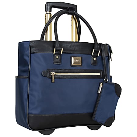 Kenneth Cole Reaction Wheeled Tote With 17 Laptop Pocket Navy Office Depot