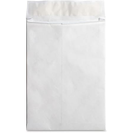 Business Source Tyvek Expansion Envelopes - Document - 10" Width x 13" Length - 1 1/2" Gusset - Peel & Seal - Tyvek - 100 / Carton - White