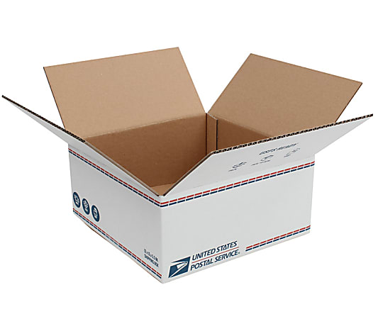 United States Post Office Shipping Box 12 x 12 x 5 12 White - Office Depot