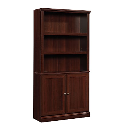Sauder® Select 70"H 5-Shelf Bookcase With Doors, Select Cherry