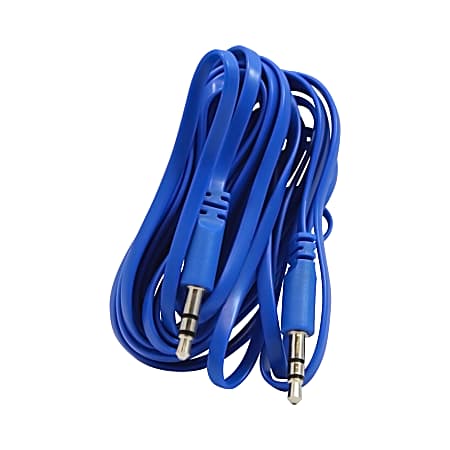 Duracell® 3.5mm Stereo Audio Cable, 10', Blue