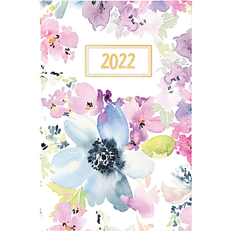 Blueline MiracleBind Passion Planner - Julian Dates - Weekly, Monthly - 1 Year - January 2022 till December 2022 - 1 Week, 1 Month Double Page Layout - Twin Wire - Floral