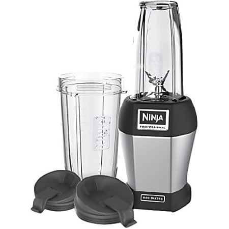 Ninja Pro BL456 Table Top Blender - 900 W - 24 fl oz - 1 Speed Setting(s) - Black, Silver