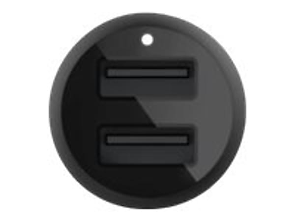 Belkin 24-Watt, Dual USB Car Charger, USB-A, Black