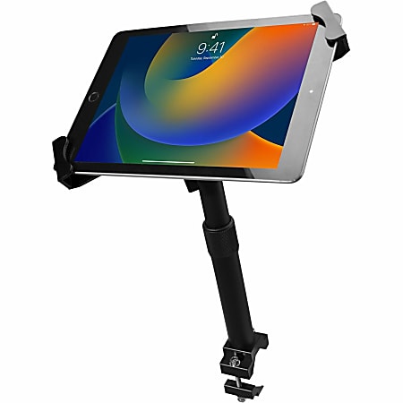 CTA Digital Height-Adjustable Tube-Grip Security Mount for 7-14 Inch Tablets - Height Adjustable - 7" to 14" Screen Support - 1