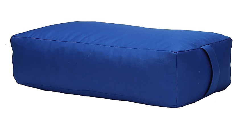 Mind Reader Square Yoga Bolster Cushion, Blue