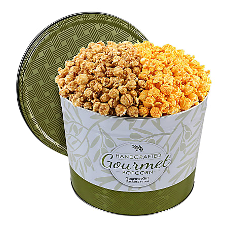 Gourmet Gift Baskets Caramel & Cheddar Popcorn Tin