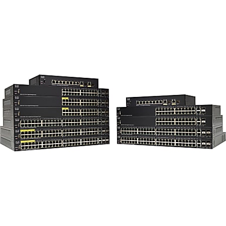 Cisco SG350-28SFP 28-Port Gigabit Managed SFP Switch - Manageable - 3 Layer Supported - Modular - 28 SFP Slots - 34.30 W Power Consumption - Optical Fiber - Rack-mountable - Lifetime Limited Warranty