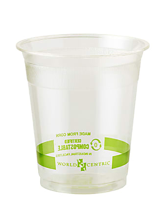 World Centric® PLA Cold Cups, 7 Oz, Clear, Pack Of 2,000 Cups