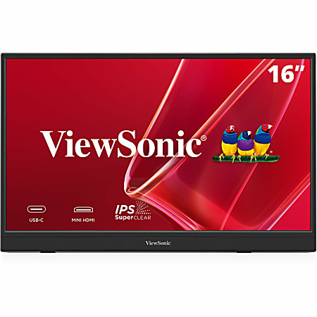 ViewSonic VA1653 16" 1080p FHD IPS Portable Monitor With Eye Care