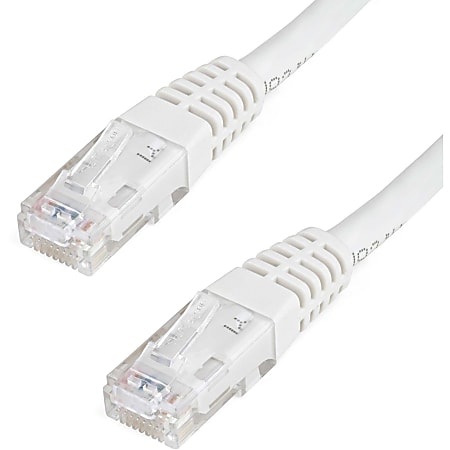 StarTech.com 100ft CAT6 Ethernet Cable - White Molded Gigabit CAT 6 Wire - 100W PoE RJ45 UTP 650MHz - C6PATCH100WH