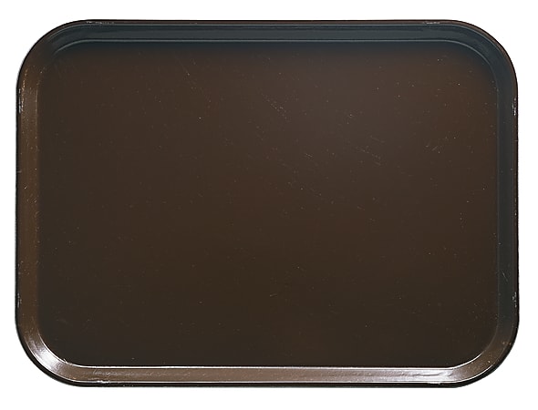Cambro Camtray Rectangular Serving Trays, 15" x 20-1/4", Brazil Brown, Pack Of 12 Trays