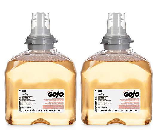 GOJO® TFX Touch-Free Antibacterial Foam Hand Soap, Orange Scent, 40.5 Oz, Carton Of 2 Bottles