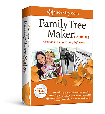 Ancestry.com® Family Tree Maker® Essentials, Traditional Disc