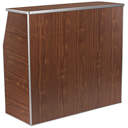 Flash Furniture Laminate Foldable Bar, 4', Walnut