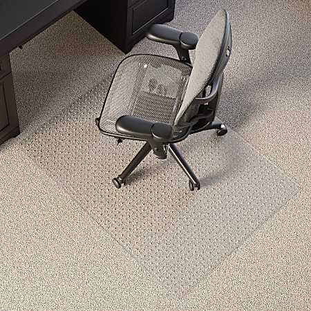 Realspace™ All-Pile Studded Chair Mat, 36" x 48", Clear