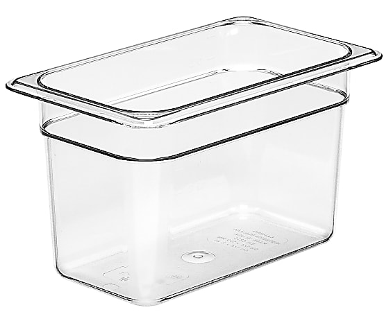 Cambro Camwear GN 1/4 Size 6" Food Pans, 6”H x 6-3/8”W x 10-1/2”D, Clear, Set Of 6 Pans