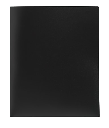 Office Depot® Brand Poly 2-Pocket Portfolio, Black