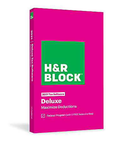 H&R Block Deluxe 2021 Tax Software