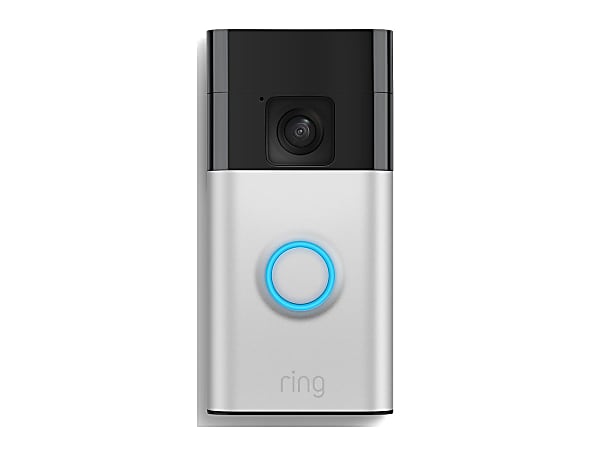 Ring Battery Video Doorbell - Smart doorbell - with camera - wireless - 802.11b/g/n - 2.4 Ghz - satin nickel