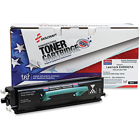 SKILCRAFT Remanufactured Lexmark E450 Toner Cartridge - Laser - High Yield - 11000 Pages - 1 Each