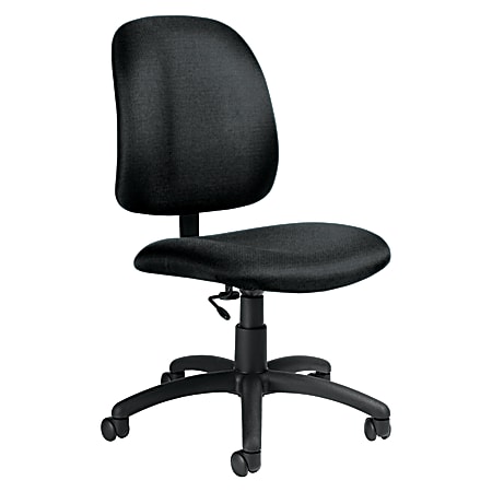 Global® Goal™ Armless Task Chair, 39"H x 20 1/2"W x 24 1/2"D, Gray/Black